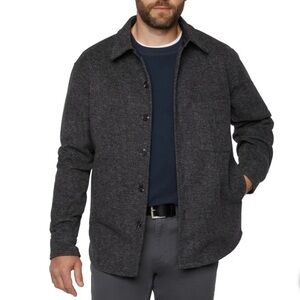 Banana Republic Men's Gray and Black Shirt Jacket